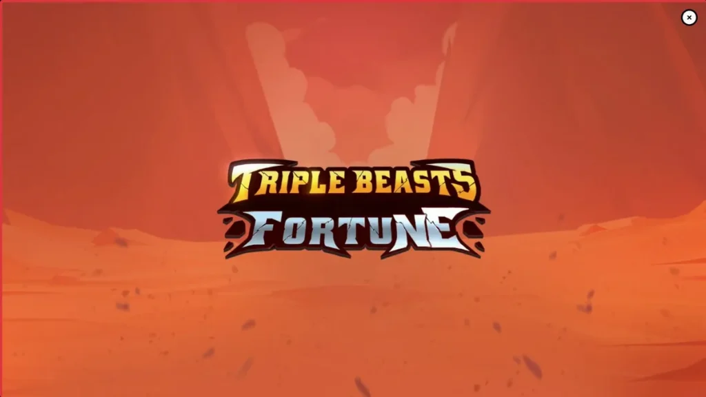 Tampilan visual slot Triple Beasts of Fortune dengan simbol hewan totem dan latar belakang ngarai.