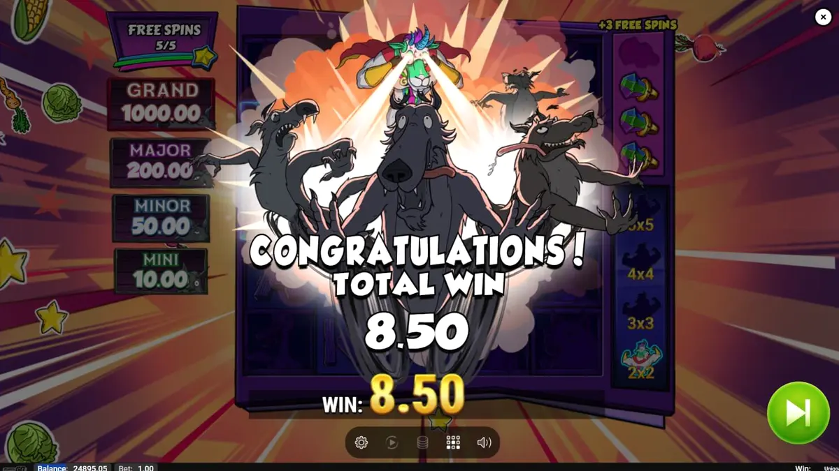 Tampilan visual slot Unigoat dengan karakter kambing unik dan elemen fantasi